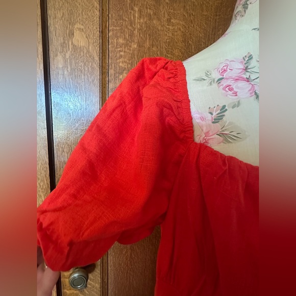 Boden Ruched Bodice Midi Dress in Vermillion, Size 20-22R, NWOT - Picture 4 of 13